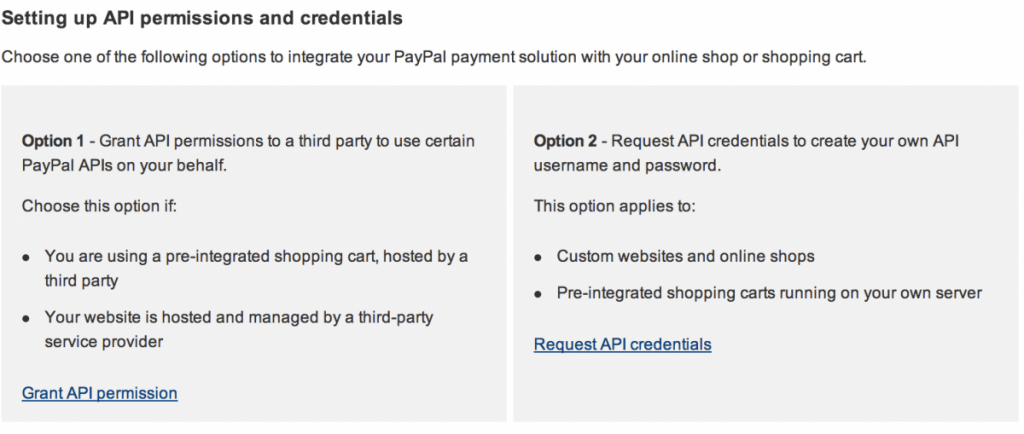 Request PayPal API Credentials