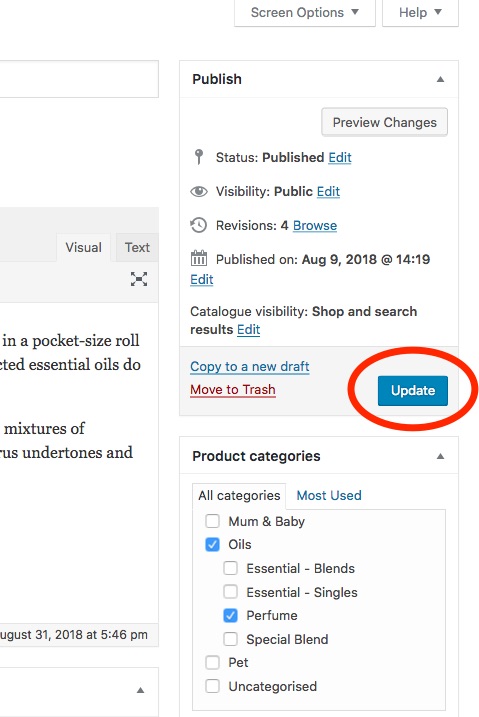 WooCommerce Product Update Button