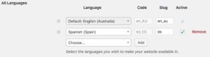 TranslatePress All Language Settings