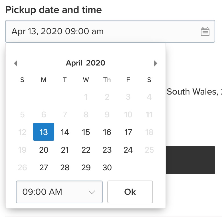 Ecwid Pickup date and time on the Front-End