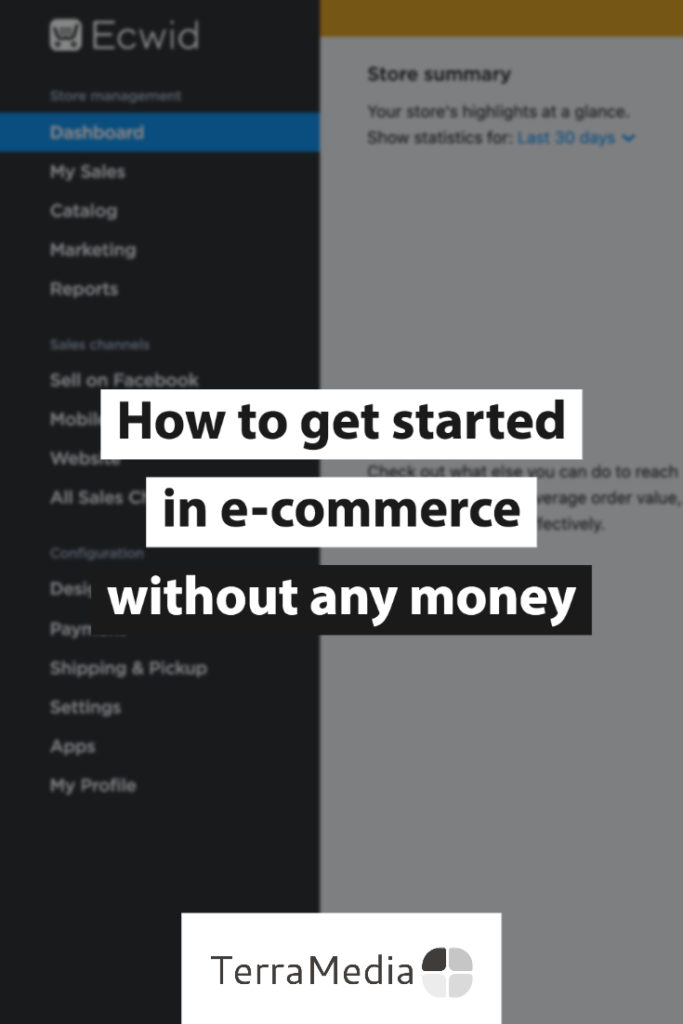 How to get started in e-commerce without any money