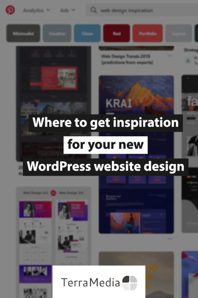 Where to get inspiration for your new WordPress website design - Pin