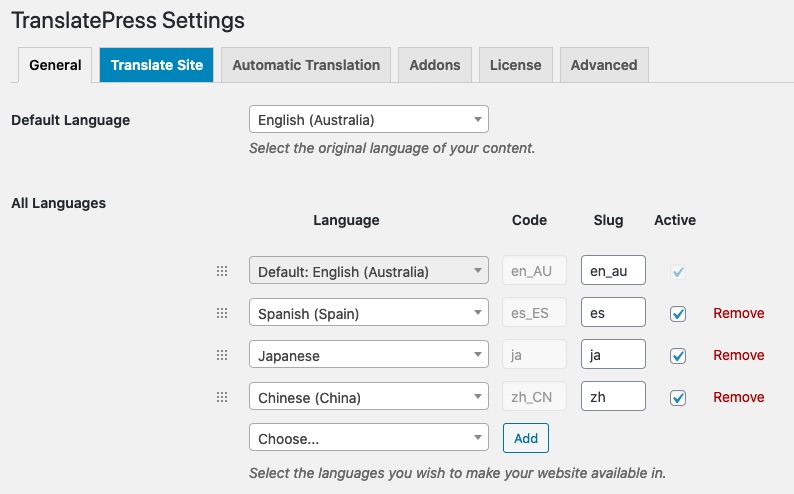 TranslatePress Translation Dashboard for WordPress