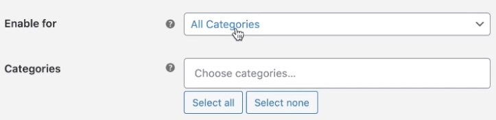 Choose what categories to collect reviews for