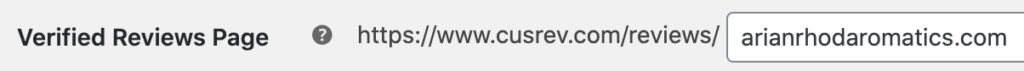 CusRev Verified Reviews Page URL