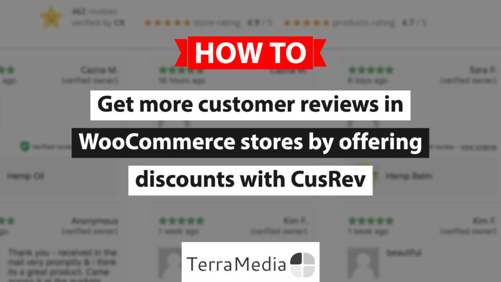 How to incentivise customers to leave reviews in WooCommerce by offering them a discount with CusRev